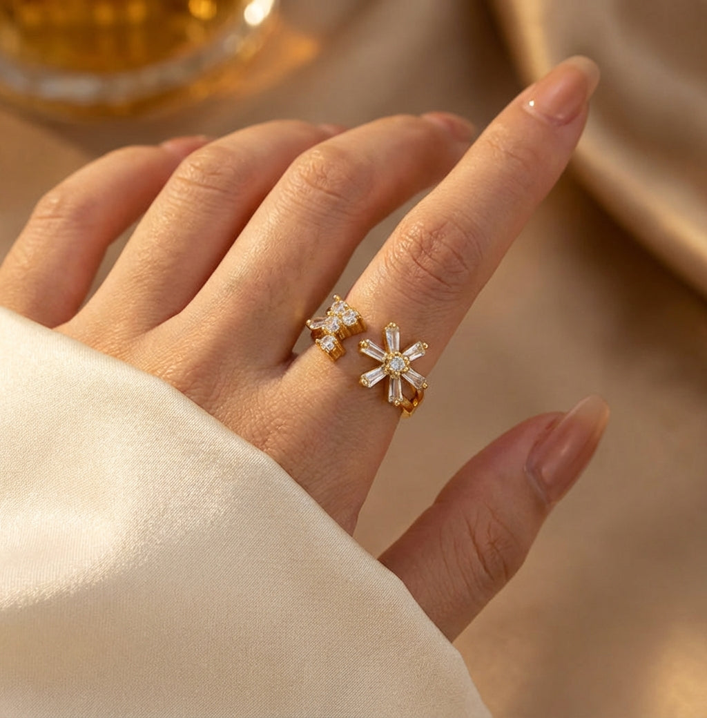 Anel Aberto com Zircônia