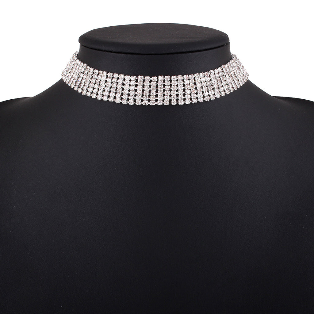 Colar Feminino de Strass Luxuoso